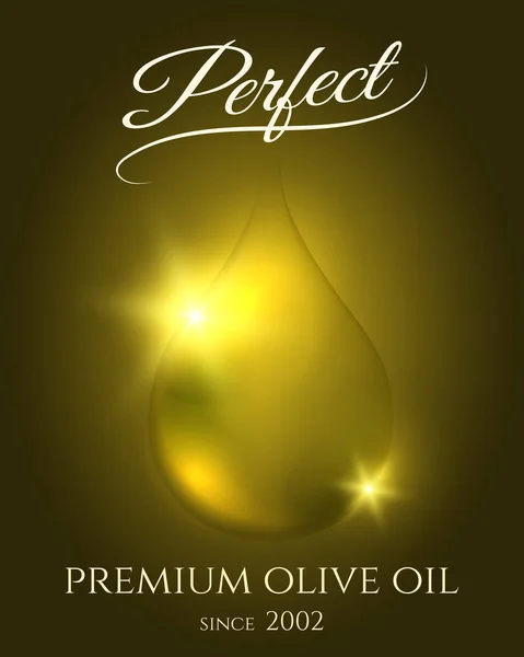 Oliwa z oliwek spadać plakat szablon — Wektor stockowy