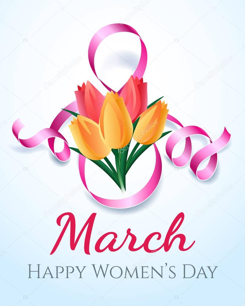 Woman international eight march day card