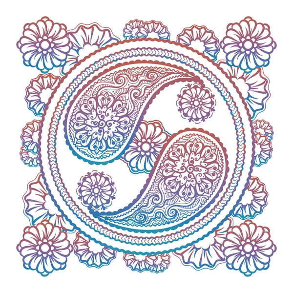 Färgglada eleganta yin-yang tecken — Stock vektor