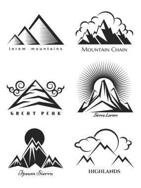 Dağ logo koleksiyonu ayarla