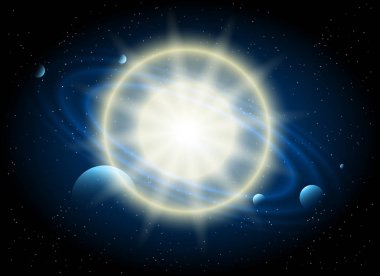 Yıldız ve gezegen astronomi arka plan
