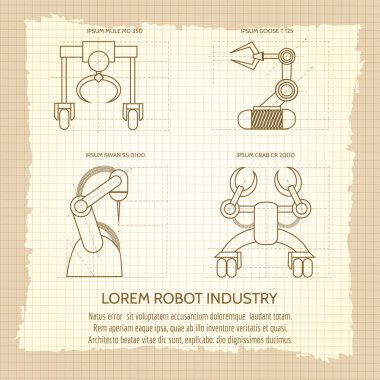 Robot silahlı makinelerin VINTAGE poster