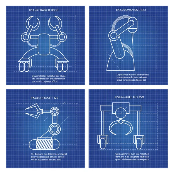 机器人手臂线条艺术设计 — 图库矢量图片