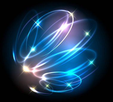 Sarmal çizgiler soyut etkileri ışıklı