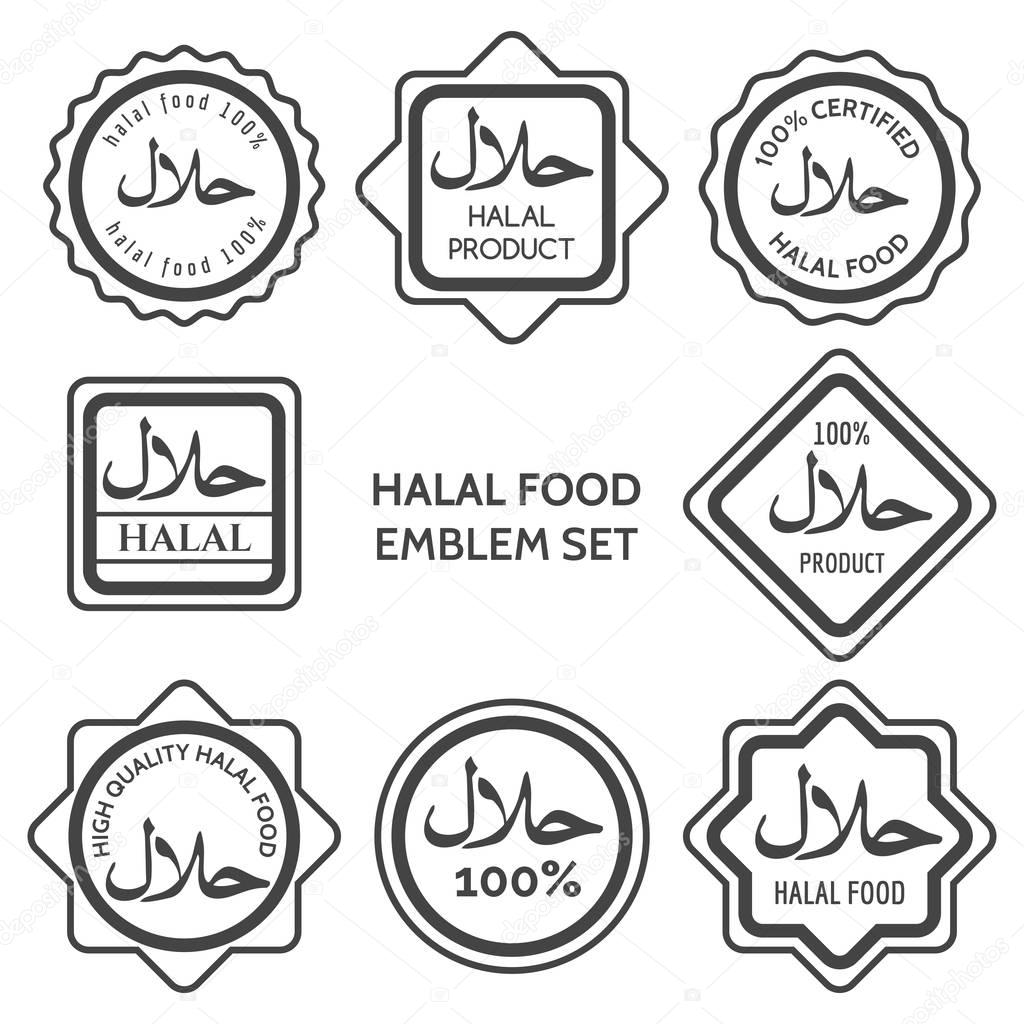 Halal food product labels