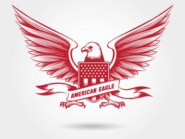 Kabataslak Amerikan kartalı amblem tasarımı