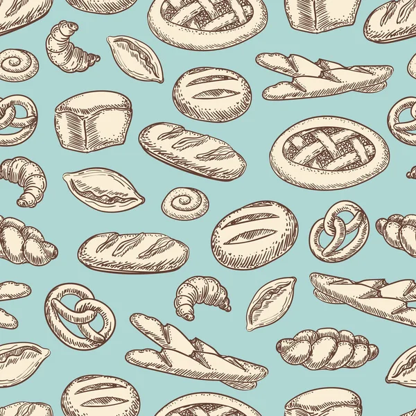 Vintage bageri sömlösa mönster — Stock vektor