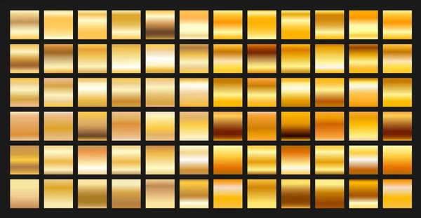 Digital design golden gradient icons — Stock Vector