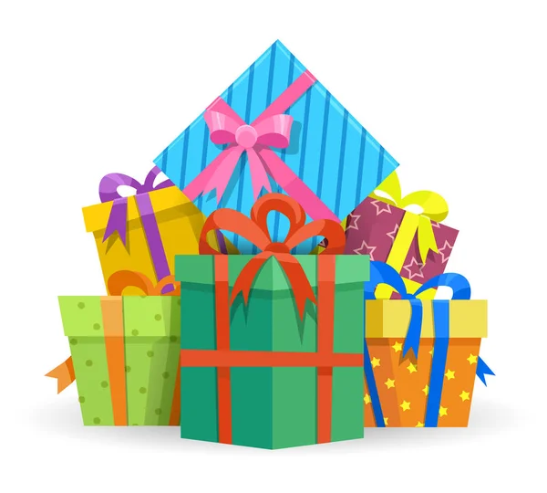 Regalos o cajas de regalos ilustración — Vector de stock