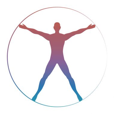 Modern renkli Vitruvius Adamı