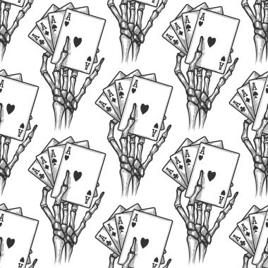 Siyah jack ve kemikleri seamless modeli