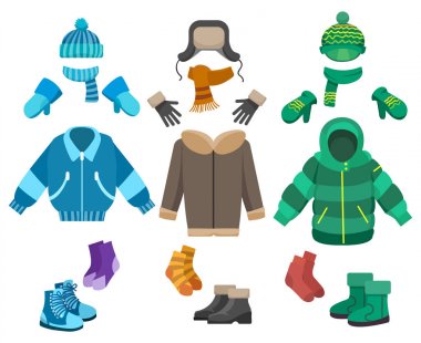 Male winter clothing clipart