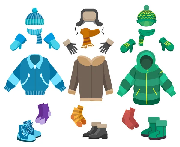 Αρσενικό χειμωνιάτικα ρούχα — Διανυσματικό Αρχείο