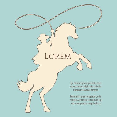 Rodeo kovboy siluet arka plan