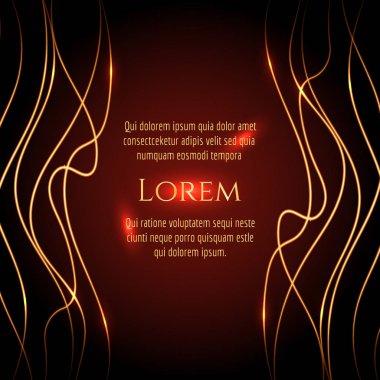 Işık çizgili soyut poster