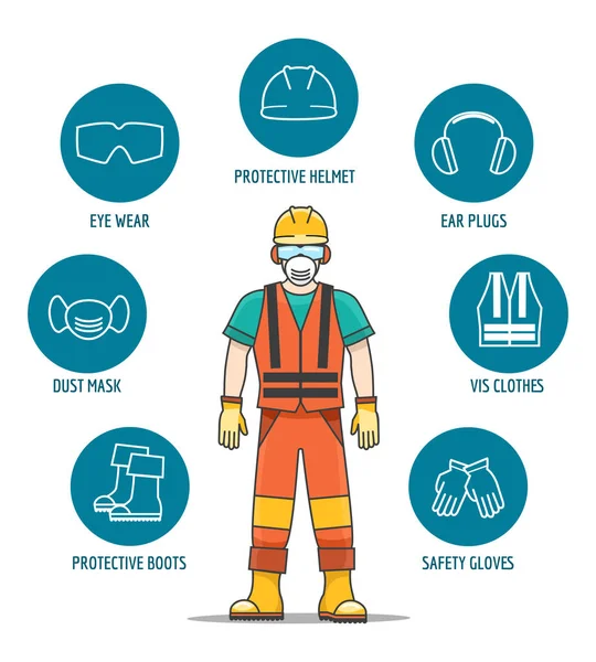 Protective and Safety Equipment — Stock Vector