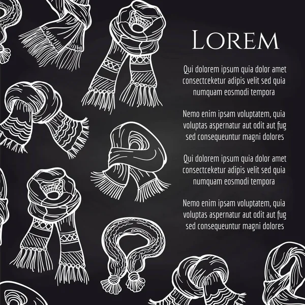 Sıcak kış eşarp kara tahta poster