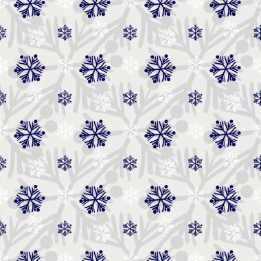 Kar taneleriyle kışın pürüzsüz deseni