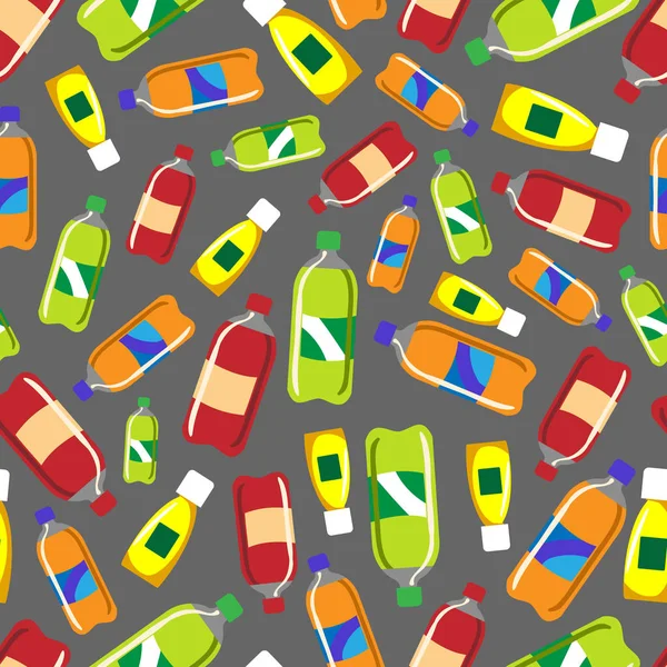 Lemonade bottles seamless pattern
