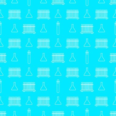Beyaz çizgi kadehler kimya seamless modeli