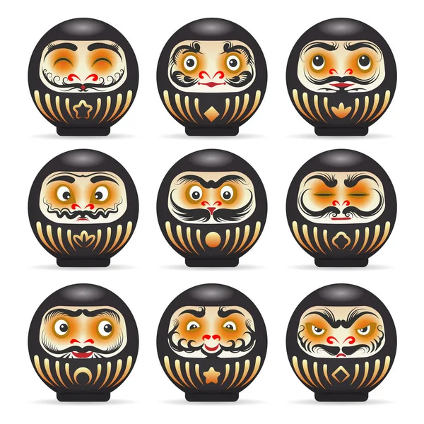 Siyah duygusal daruma bebek seti