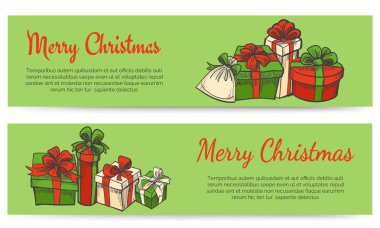 Neşeli Noel yatay Banner