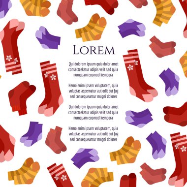 Renkli sıcak çorap poster