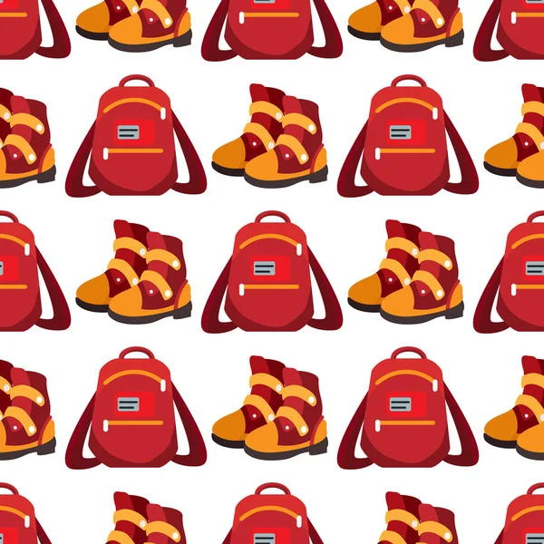 Sırt çantası ve bot seamless modeli