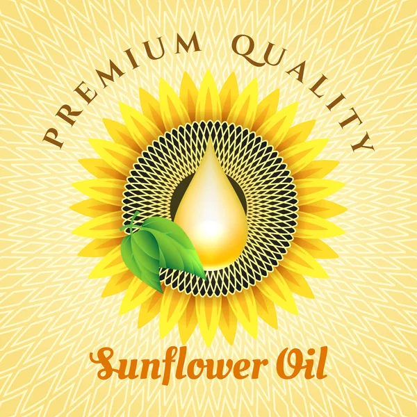 Olej słonecznikowy etykiety — Wektor stockowy