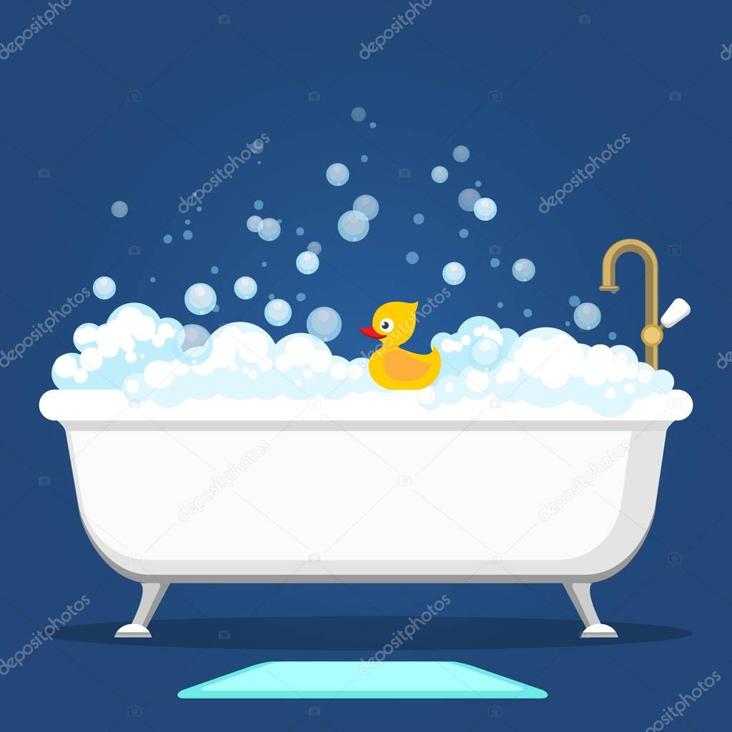 Vntage bath and soap foam bubbles