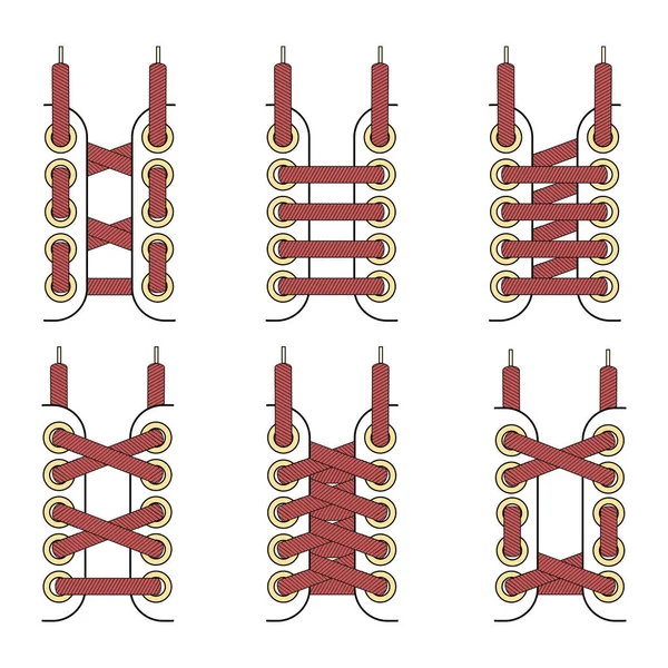 Шнурки завязаны — стоковый вектор