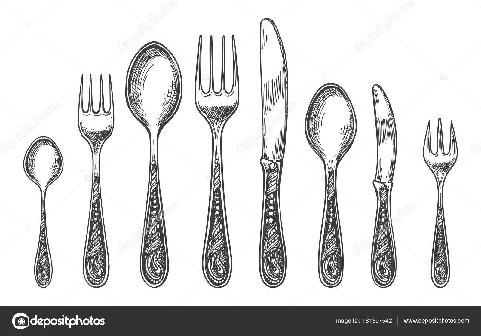 Fork Pencil Drawing