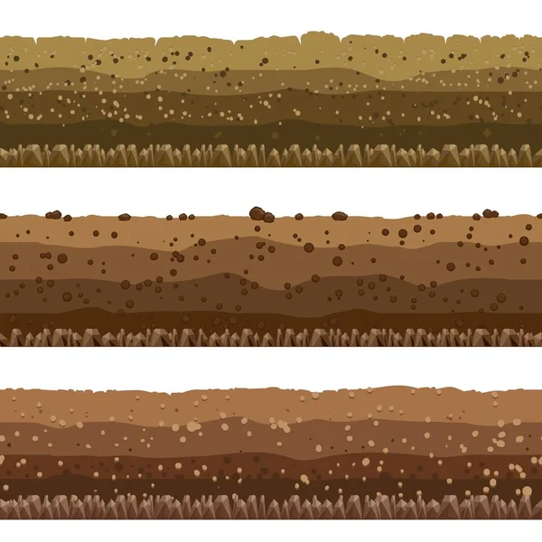 土壤层设置 — 图库矢量图片