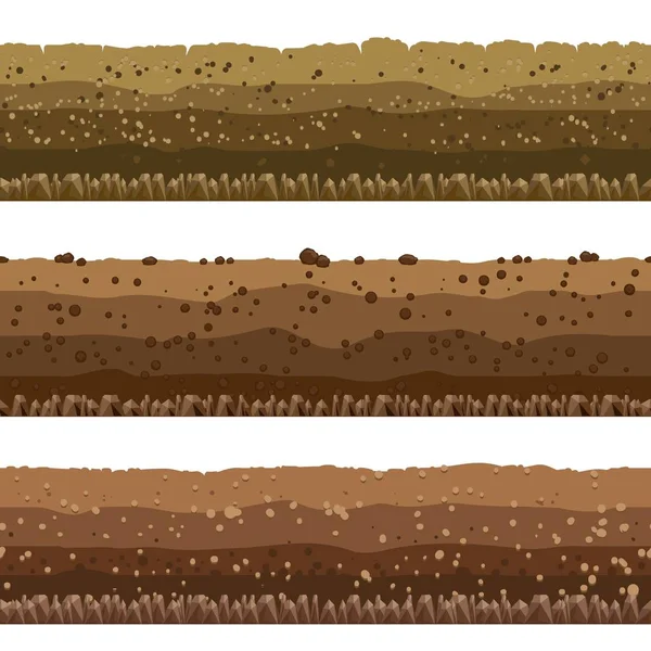 Conjunto de capas de suelo — Archivo Imágenes Vectoriales