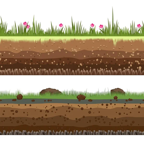 Couches souterraines fond sans soudure — Image vectorielle