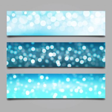 Bokeh afiş mavi olarak ayarla