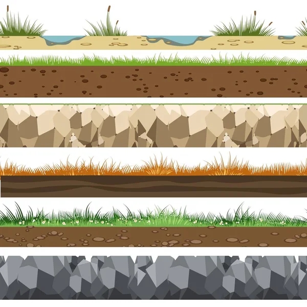 Poziome wzory gleby — Wektor stockowy
