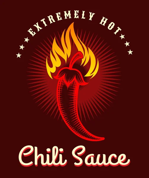 Fondo de chile picante ardiente — Vector de stock