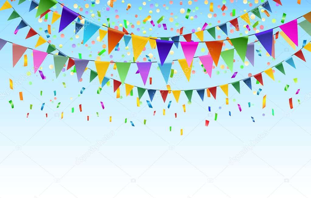 Festival triangular flags background