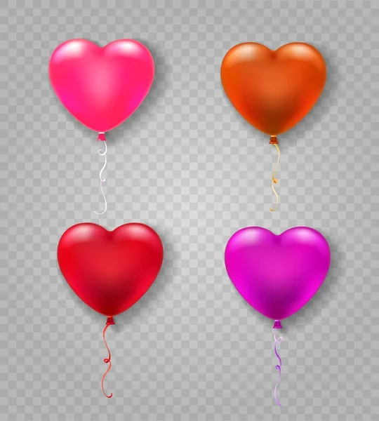 Globos en forma de corazón — Archivo Imágenes Vectoriales