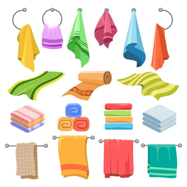 Cartoon towels set — 스톡 벡터