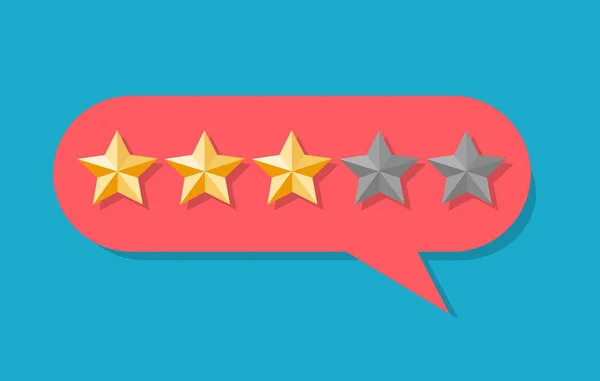 Kundenerfahrung mit fünf Sternen bewertet — Stockvektor