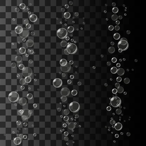 Patrones de burbujas de agua aisladas — Vector de stock