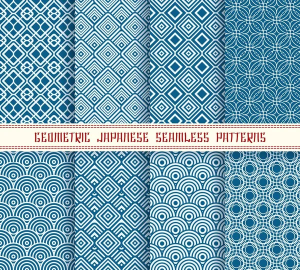 Geometriske japansk prints – Stock-vektor