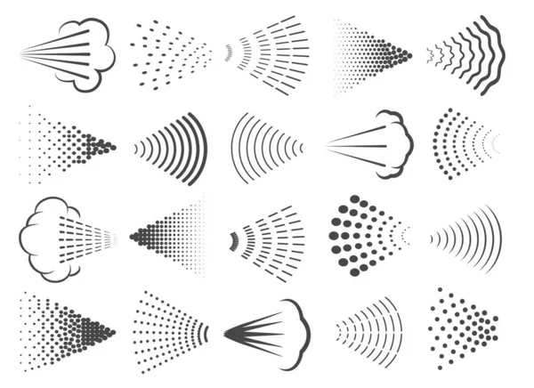 Ícones de vapor de pulverização — Vetor de Stock