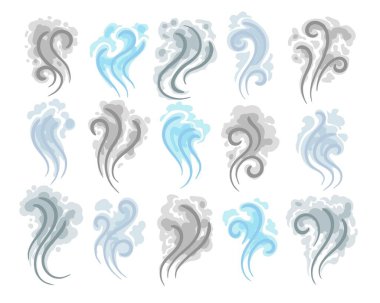 Duman bulutları karalama simgeleri