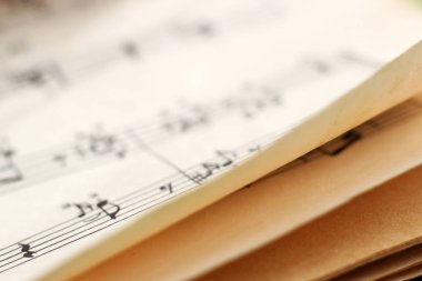 Müzik notlar, arka plan için kitap öğrenme