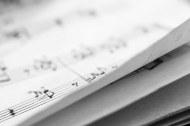 Müzik notlar, arka plan için kitap öğrenme