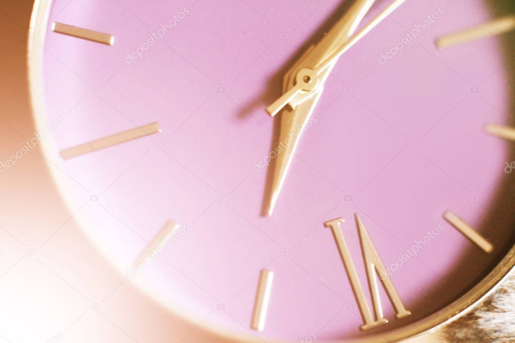 Pink watch for women so close, macro