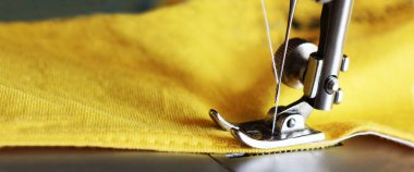 Dikiş makinesi detayını yakın çekim